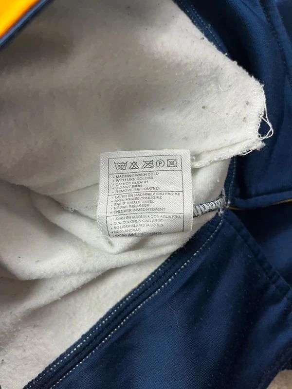 Jaqueta de trilha vintage anos 90 da Nike em azul-marinho e amarelo com zíper tamanho P – photo 12